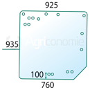 Vitre arrière pour machine agricole RENAULT 7700072361 adaptable