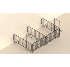 Kit double d’enclos modulaire zingué complet pour veaux