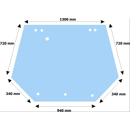 Vitre arrière pour tracteur FORD 81865244 adaptable