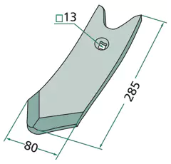 Pointe de soc pour déchameurs KÖCKERLING 506065 adaptable