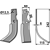 Lame droite pour Fraise/Rotavator KUHN 51503300 adaptable - 
