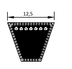 Courroie de ventilateur pour tracteur FORD 81718146 - E1ADKN8620 - E1ADKN8620C adaptable