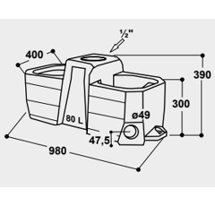 Abreuvoir vaches / bovins - WT80  pour stabulation  Ø  980 mm - SUEVIA