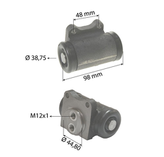 Radbremszylinder Traktor DEUTZ - FAHR 04388716 - Nachbau