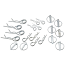 Assortiment de 12 goupilles Bêta et clips