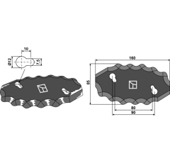 Couteau pour mélangeuse WALKER 16800058 adaptable - Blacksteel©