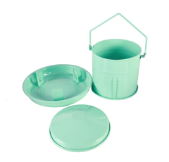 Nourrisseur trémie émaillé vert d'eau 3 L - 4 poules - CHICK'A