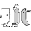 Fräsmesser Links 193 x 50 P.G.S. Nachbau
