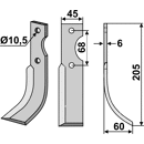 Fräsmesser Rechts 205 x 45 Benassi Nachbau