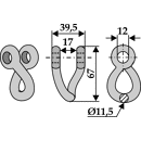 Schäkel 67 x 39,5 für Mulcher – Nachbau  