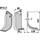 Fräsmesser Rechts 167 x 80 Tortella Nachbau
