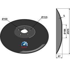 Säscheibe glatt ∅568x5 für Grubber SALFORD CT512250 Nachbau  