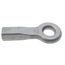 Ringzugöse, Ø 35 mm  35x35 mm, metallisch blank      