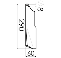 Lame vrillée gauche pour KUHN 1610370 origine