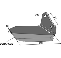Aileron droite pour KONGSKILDE adaptable - BlackSteel©