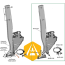 Soc gauche carbure pour semoir BOURGAULT adaptable