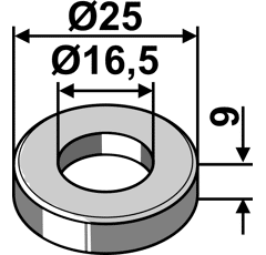 Buchse 9x16,5 für Häcksler AGRIMASTER – Nachbau  