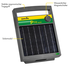 Electrificateur P70 / P140 solar 12 V - PATURA