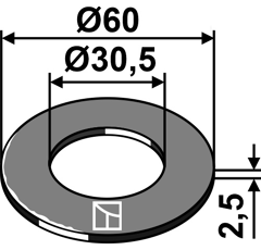 Ressort à disque Ø 60 mm adaptable