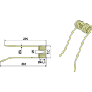 Dent de fenaison gauche beige PZ 192 adaptable - BlackSteel©