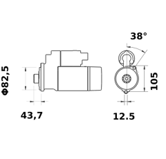 Démarreur MAHLE LETRIKA 12 V - 2,6 kW / MS 78