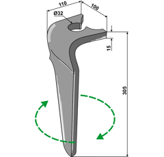 KE-Zinken, rechte Ausführung RHBRE40R Breviglieri Nachbau