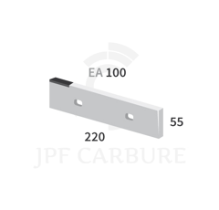 Couteau Gauche, 2 trous avec plaquettes carbure SODIMAC 207441 adaptable