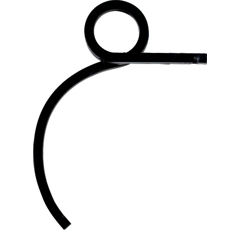 Dent double spire gauche 455 mm pour cultivateur adaptable