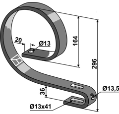 Ressort  45 x 12 mm pour vibroculteur adaptable