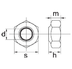 Écrou autobloquant M8 x 1,25 mm pour épandeur à engrais adaptable