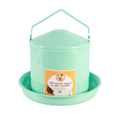 Abreuvoir poule / volailles métal en tôle émaillé 3 L - 4 poules CHICK'A