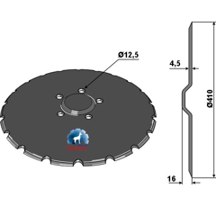 Gezahnte Scheibe Ø 400 x 4,5 mm für Sämaschine VADERSTAD 423578 Nachbau