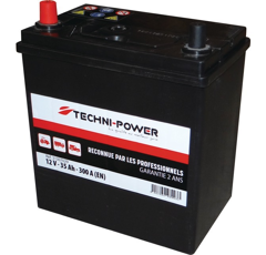 Batterie tracteur 12v 35Ah 300A + à gauche | TECHNI-POWER