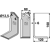 Lame droite pour Fraise/Rotavator TORTELLA 2985554 adaptable - 