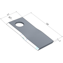 KM-Klinge links 128x48x4 mm LochØ: 21 mm 13800010N JF-Stoll Nachbau 