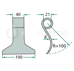 Hammerschlegel für Mulcher AGROMEC 3000548 – Nachbau  