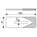 Abstreifer für Packerwalze, Durastar beschichtet 435803 Pöttinger Original