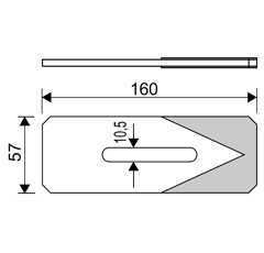 Abstreifer für Packerwalze, Durastar beschichtet 435803 Pöttinger Original