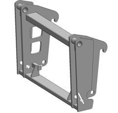 Interface d'accroche pour chargeur frontaux VOLVO L40B/JCB adaptable