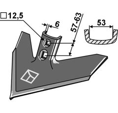 Soc triangulaire pour cultivateur CASE IH 1547107C1 adaptable - Blacksteel©
