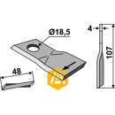 Couteau rotatif droit pour faucheuse VICON - PZ 902-61560 adaptable - BlackSteel©