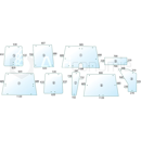 Vitre de porte inférieure pour machine agricole FIAT 9960881 adaptable