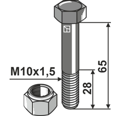 Boulon 65 mm 261105010 adaptable - BlackSteel©