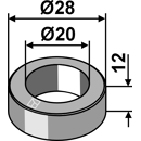 Entretoise 12x20 pour broyeur RÖLL adaptable - Blacksteel©
