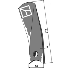 Versoir gauche pour déchaumeur PÖTTINGER 9762500370 adaptable - BlackSteel©