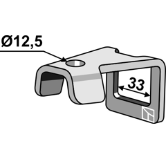 Rahmenhalter Ø 12,5 mm HATZENBICHLER Nachbau  