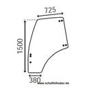 Türscheibe links - Deutz-Same - Agrotron - Nachbau