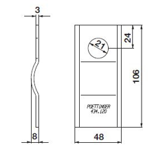 KM-Klinge 106x48x3 gekröpft ORIGINAL 434120 Pöttinger Original 