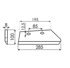 Soc de rasette charrue D KUHN/HUARD ZU/ZGC 631102 origine