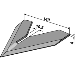 Cœur 140 x 4 mm pour bineuse STEKETEE 405714 adaptable - BlackSteel©